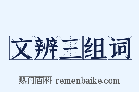 文辨三组词是什么意思的图片